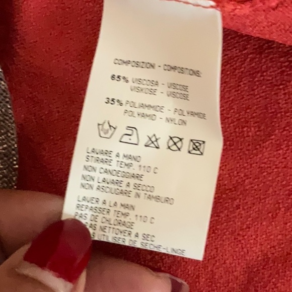 Roberta Scarpa Knit Lab Embroidered Cardigan Sweater Size 14 Orange - Picture 15 of 15